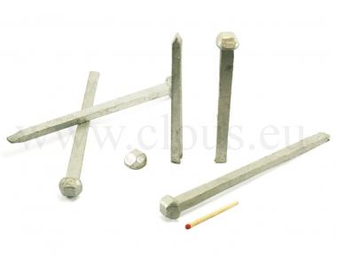 "Carvelle" Steel forged nail - diamond shaped head (100 nails) L : 120 mm (100 clous)