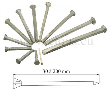 "Carvelle" Steel forged nail - milled head (100 nails) 