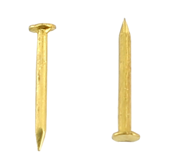 Flat head miniature brass nail L : 7 mm - Ø 0.9 mm