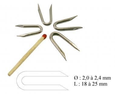 Beveled tips U nail L : 25 mm - Ø 2.4 mm 