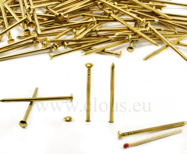 Round head brass nail L : 50 mm - Ø 2.7 mm