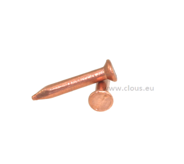 Countersunk head square copper nails Ø 2.9 mm L : 18 mm - Ø 2.9 mm