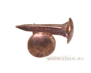 Dome copper coated steel L : 9 mm 