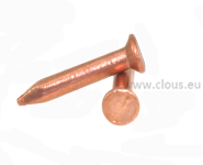 Countersunk head square copper nails Ø 2.9 mm L : 18 mm - Ø 2.9 mm