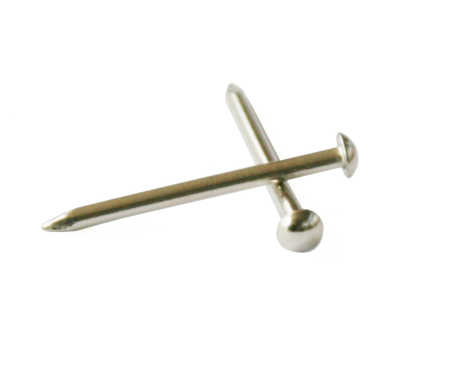 20 mm Nickel plated nail on furniture glide - Steel Base Plastic Nail Glide  - Ajile